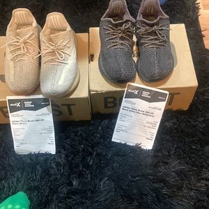 Brand black adidas Yeezy Boost 350v2 Kids size 12.5 (Citrin Yeezys 12.5 kids)
